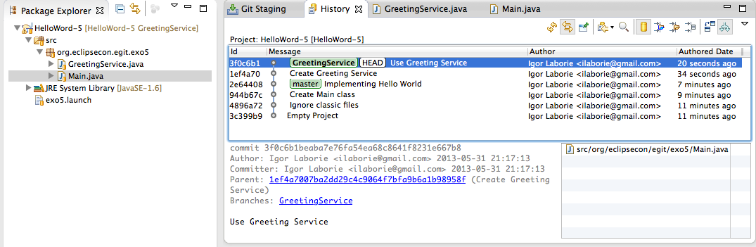 Feature Greeting Service